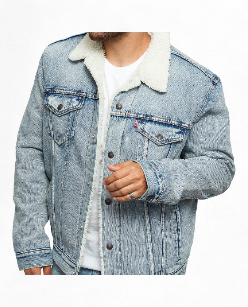 Levi's® Chaqueta Sherpa Trucker - Azul claro