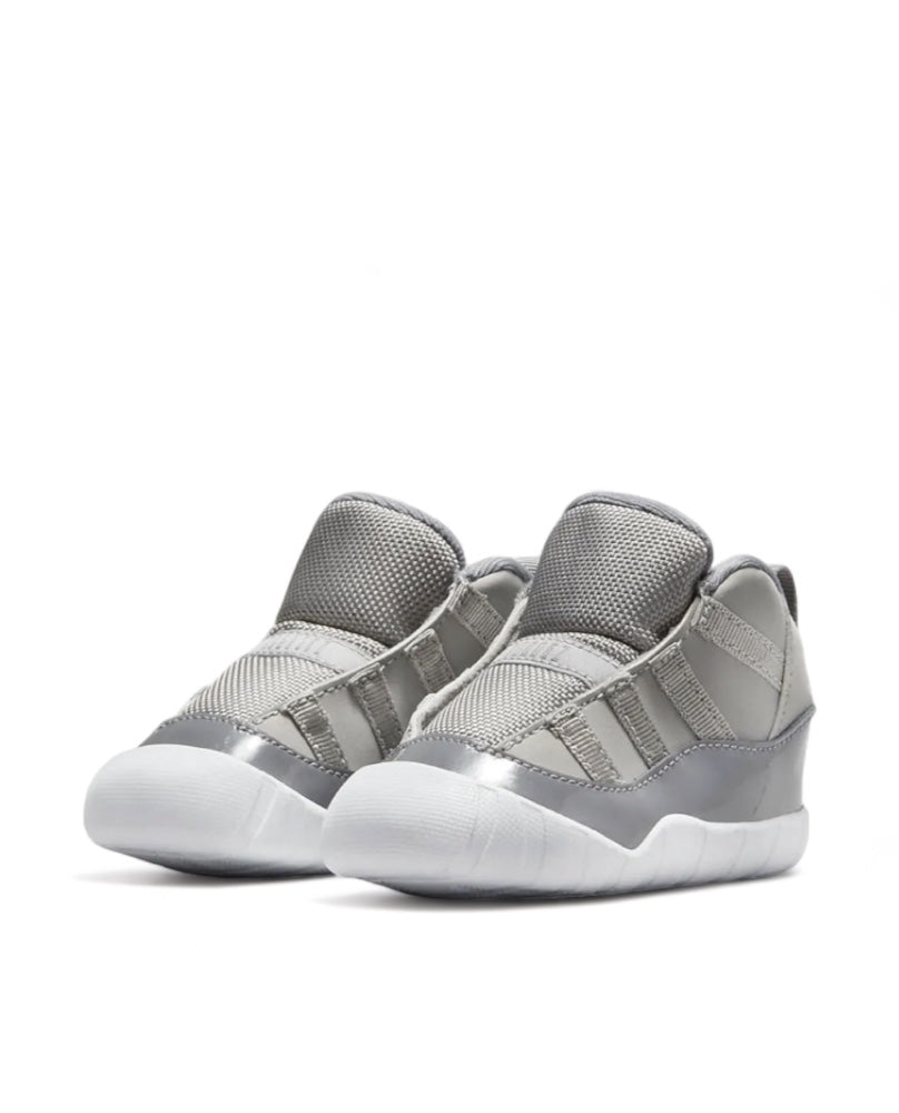 Air Jordan 11 Crib Bootie - White Gris