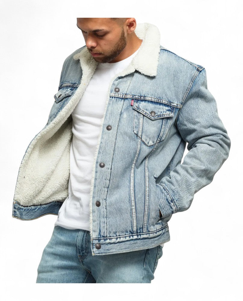 Levi's® Chaqueta Sherpa Trucker - Azul claro