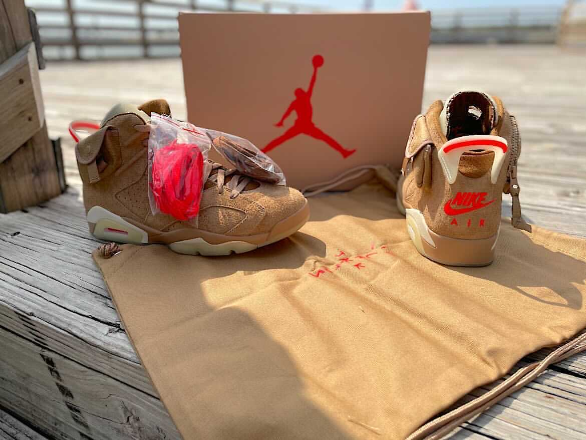 Jordan 6 Retro Travis Scott - British Khaki Sail